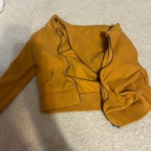 yellow medium urban outfitters pullover zip up hoodie